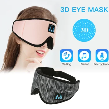 Bluetooth 5.0 3D-s Hív Aludni Szem Maszk Takarja Vezeték nélküli Bluetooth-V5.0 Aludni Fejhallgató Hordozható Kendőt Utazási Eyepatches