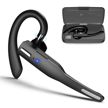 Bluetooth 5.0 Fejhallgató Vezeték nélküli Üzleti Kihangosító Sport Fülhallgató Egyetlen Autó Fülhallgató Fülhorgot HD Mikrofon