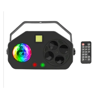 Ingyenes Szállítás LED Mini 4in1 Hatás Light Magic Ball Lézer Villogó Minta Hatása DMX512 Sound Control Disco Dj Party Színpad, Fény