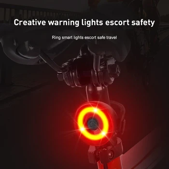 Jelölje Ki Este Lovaglás Lámpa Kerékpár Hátsó Lámpa Kerékpár Smart Auto Fék Érzékelő Lámpa Bicikli Hátsó Lámpa Biztonsági Figyelmeztető Lámpa