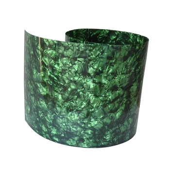 Nyomtáv 0,5 mm Gyémánt Zöld Celluloid Lapot Dob Wrap Hangszer Deco 62x16in
