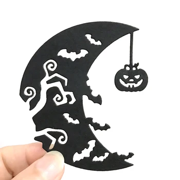 SHINECRAFTS Halloween Hold fémforgácsolási Meghal Kézműves Meghal Scrapbook Kártya Készítés Album Dombornyomás Stencil Meghalni vágás