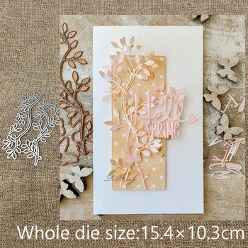 XLDesign Kézműves fémforgácsolási Meghal stencil penész 6db levelek meghatározott dekoráció scrapbook Album Papír Kártya Kézműves Dombornyomás meghalni darabok
